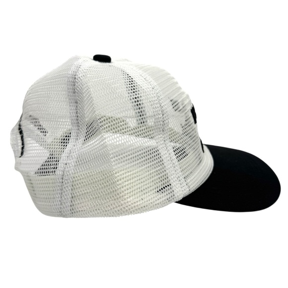 ASSHOLES LIVE FOREVER Mesh Two Tone Snapback Hat NEW White Black Embroidered